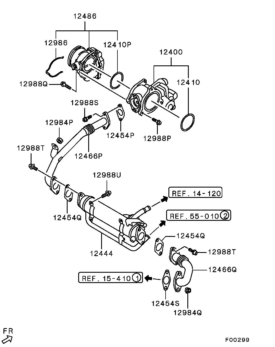 Mitsubishi MN980163 - Valvola ricircolo gas scarico-EGR www.autoricambit.com