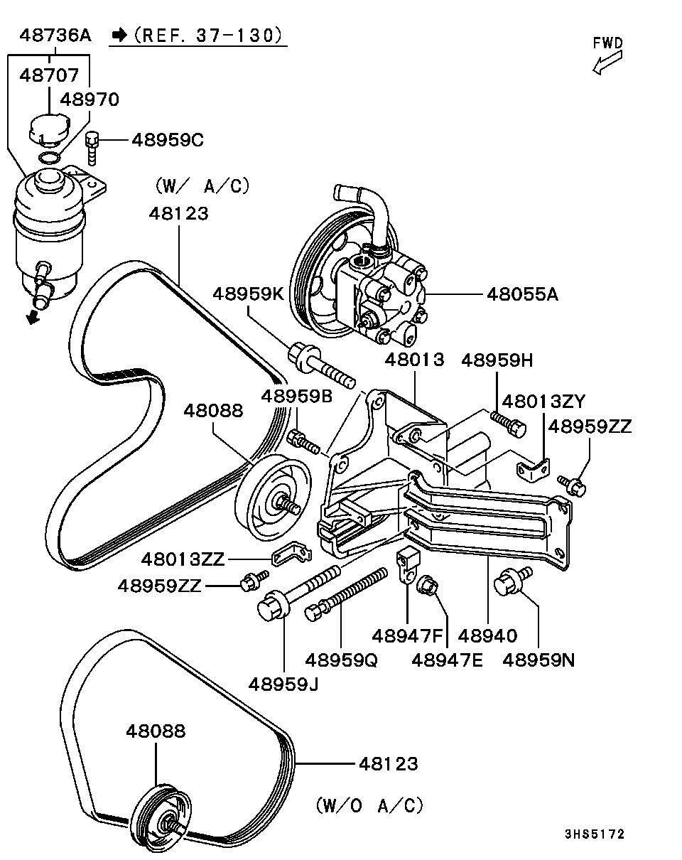 Mitsubishi MD317245 - Cinghia Poly-V www.autoricambit.com