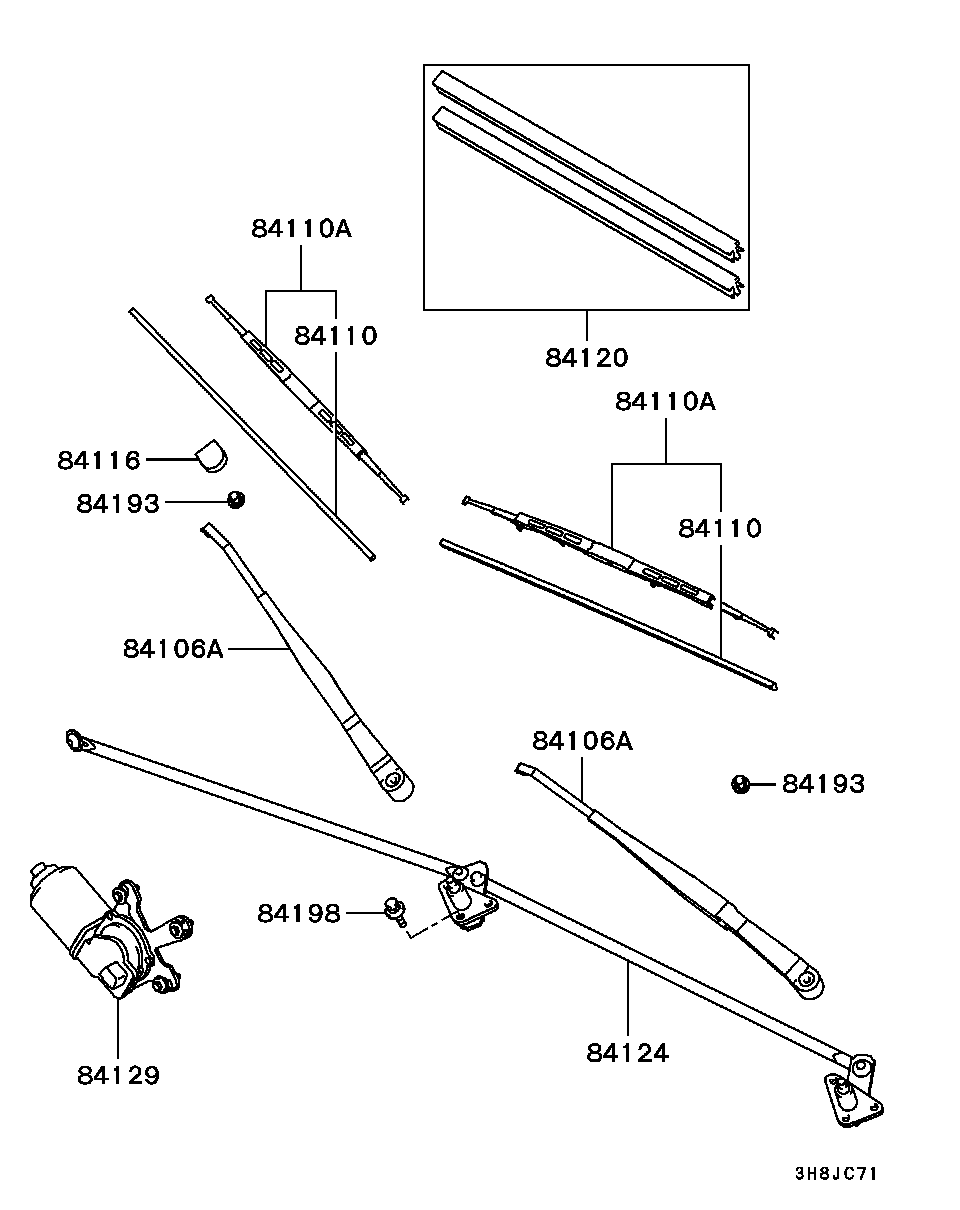 Mitsubishi MR300214 - Spazzola tergi www.autoricambit.com