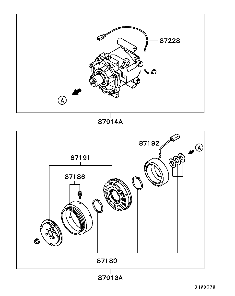 Mitsubishi MR315815 - Compressore, Climatizzatore www.autoricambit.com