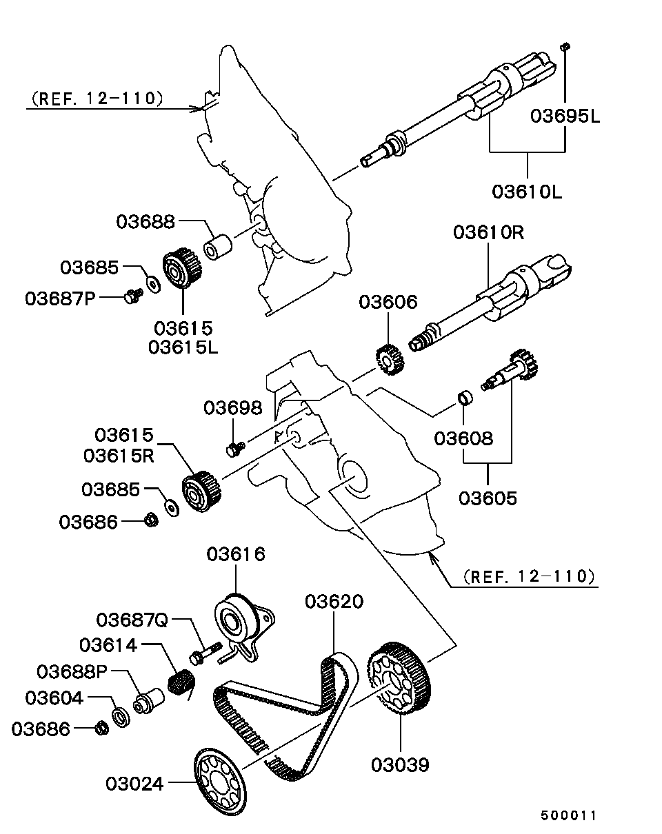 Mitsubishi MD310484 - Cinghia dentata www.autoricambit.com