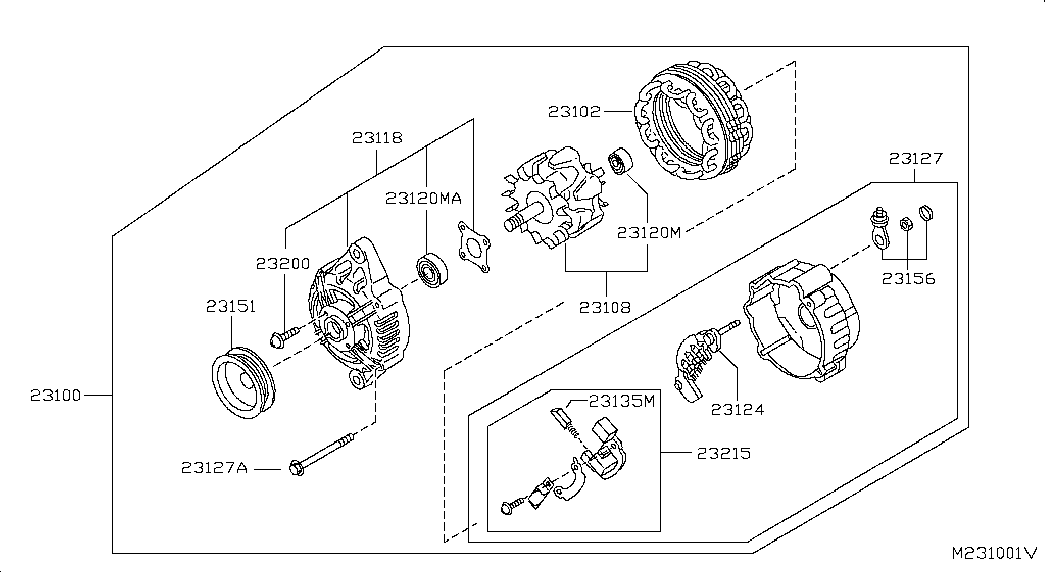 NISSAN 23151-EB301 - Puleggia cinghia, Alternatore www.autoricambit.com