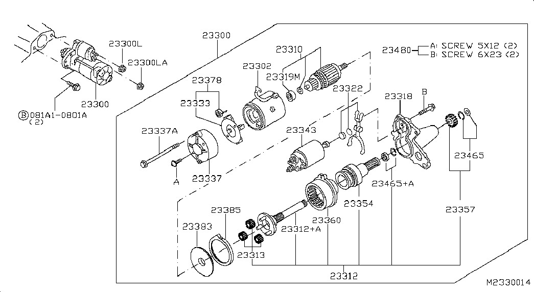 Infiniti 23300-EB300 - Motorino d'avviamento www.autoricambit.com