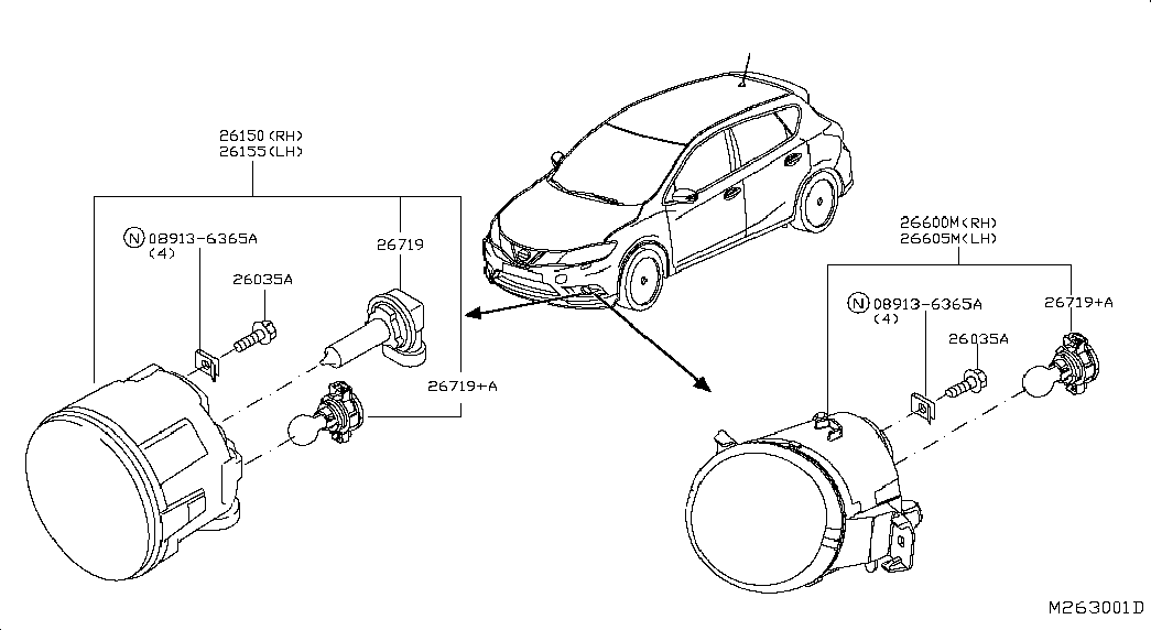 NISSAN 262968990D - Lampadina, Fendinebbia www.autoricambit.com