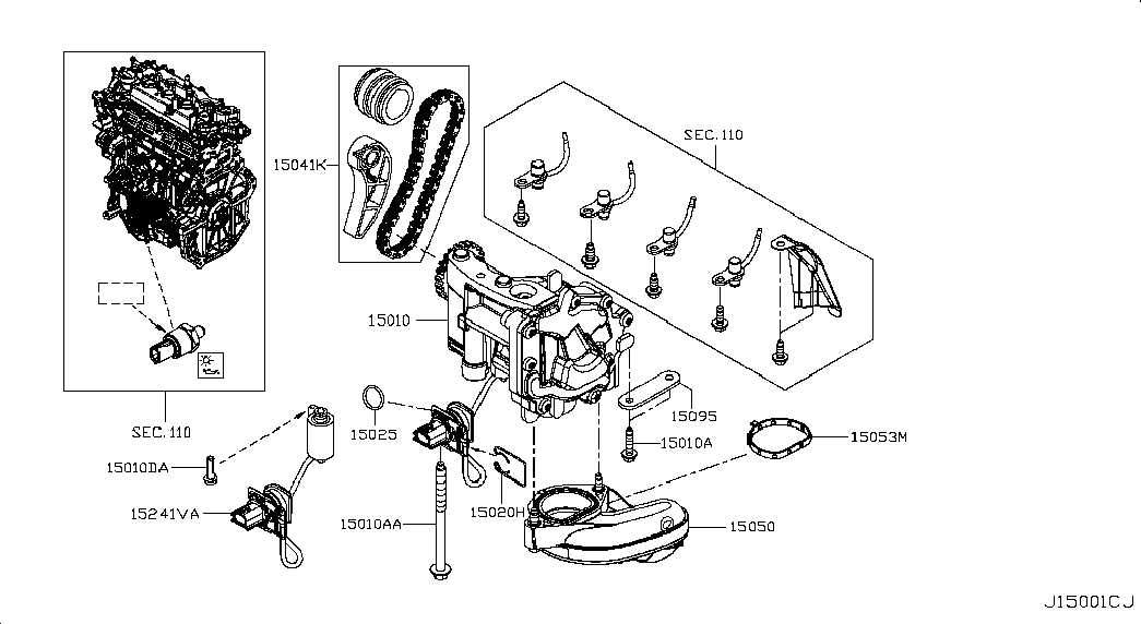 NISSAN 15041-00Q0H - CHAIN KIT-DRIVE,OIL PUMP www.autoricambit.com