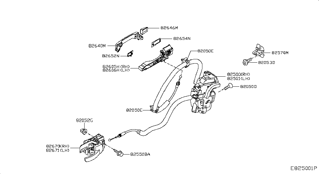 NISSAN 82500-4EA2A - Serratura sport. www.autoricambit.com