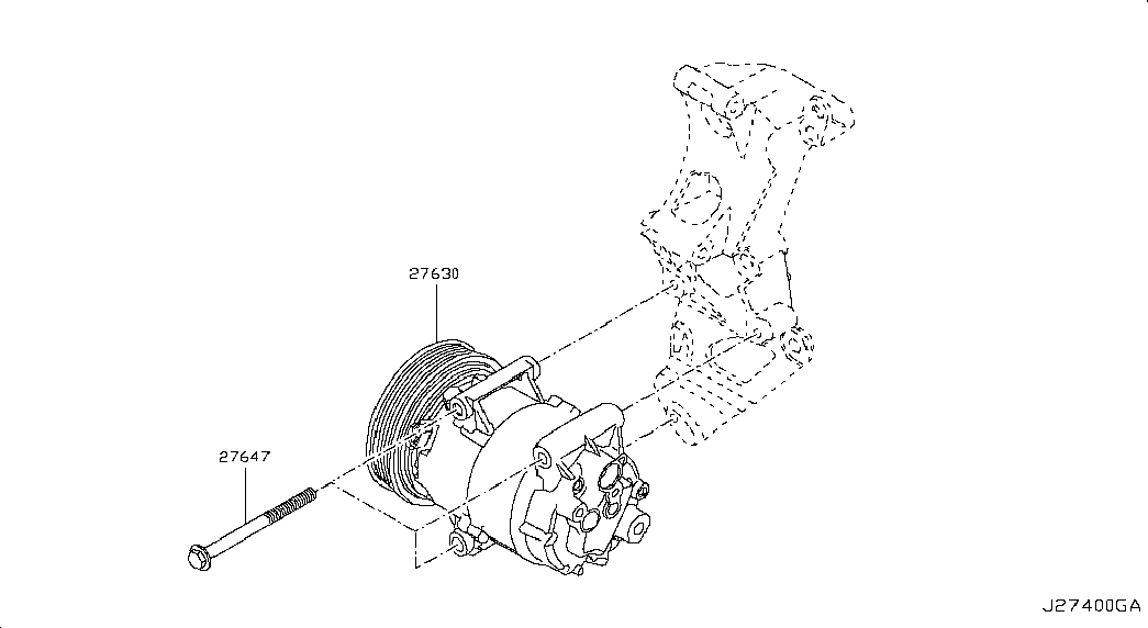 NISSAN 27630-00Q3D - Compressore, Climatizzatore www.autoricambit.com