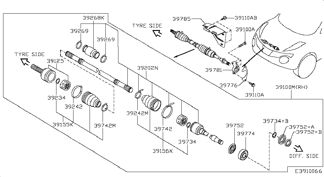 NISSAN C9B41-BU100 - Cuffia, Semiasse www.autoricambit.com