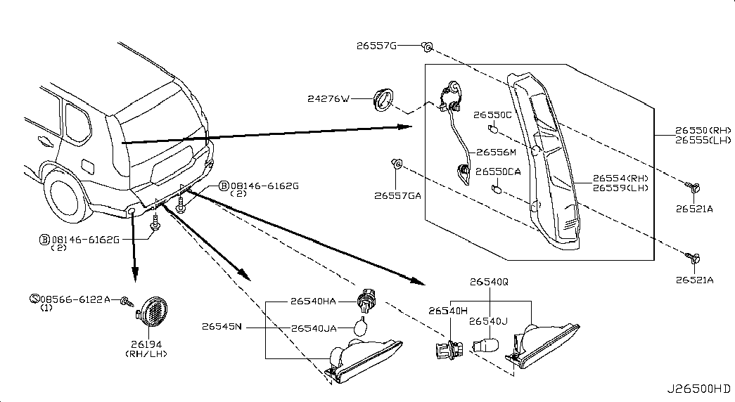 NISSAN 26560EQ00A - Catarifrangente www.autoricambit.com