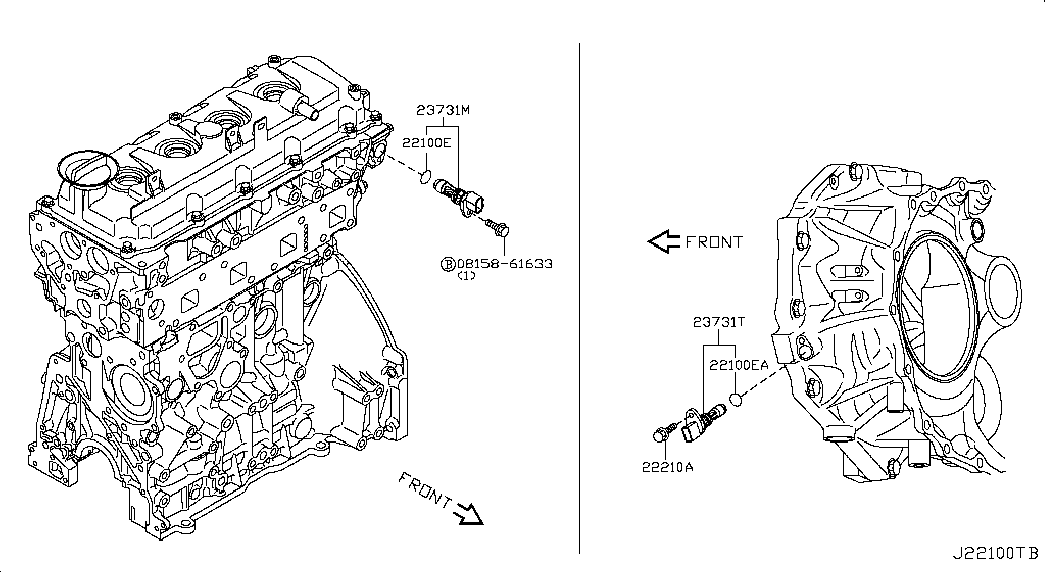 Infiniti 23731-EC00A - CRANKSHAFT POSITION SENSOR www.autoricambit.com