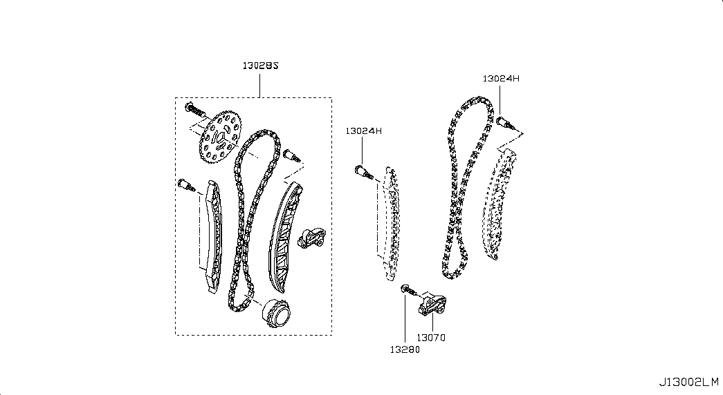NISSAN 1307000Q1F - Kit catena distribuzione www.autoricambit.com