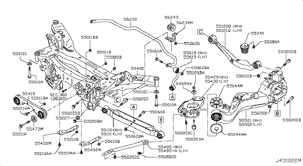 NISSAN 55111-JG01E - Sospensione a ruote indipendenti www.autoricambit.com