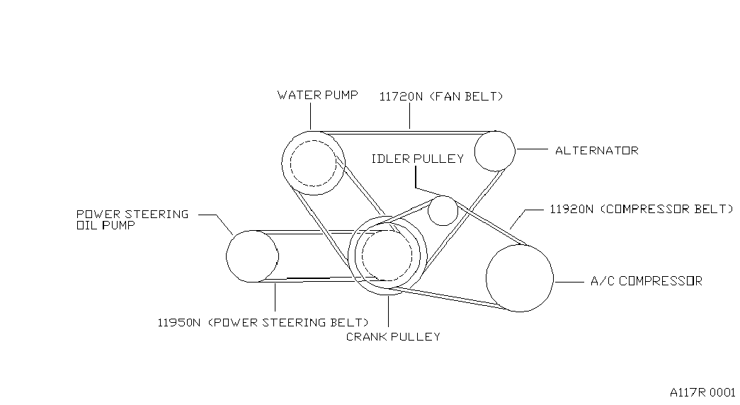 NISSAN 02117 77523 - Cinghia trapezoidale www.autoricambit.com