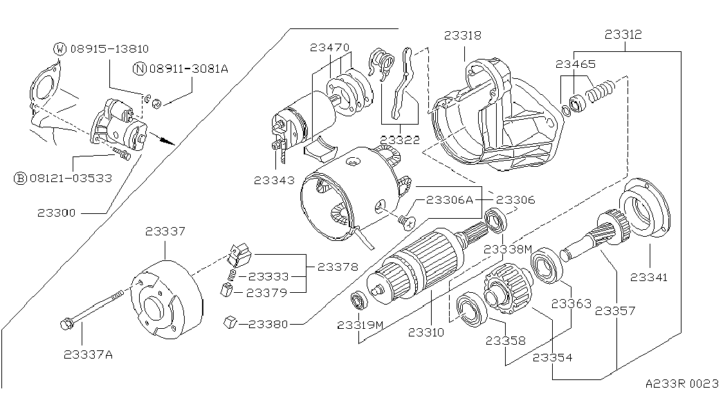 NISSAN 2331025F00 - Ancorina, Starter www.autoricambit.com