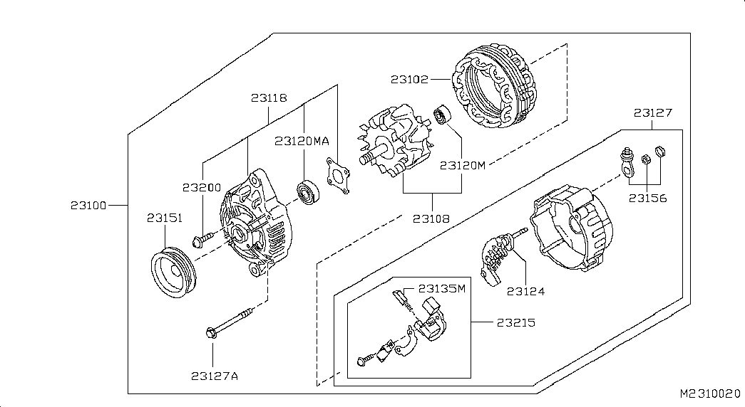 NISSAN 23100-EB31B - Alternatore www.autoricambit.com