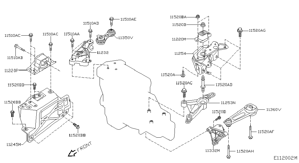 RENAULT 11220AX600 - Sospensione, Motore www.autoricambit.com