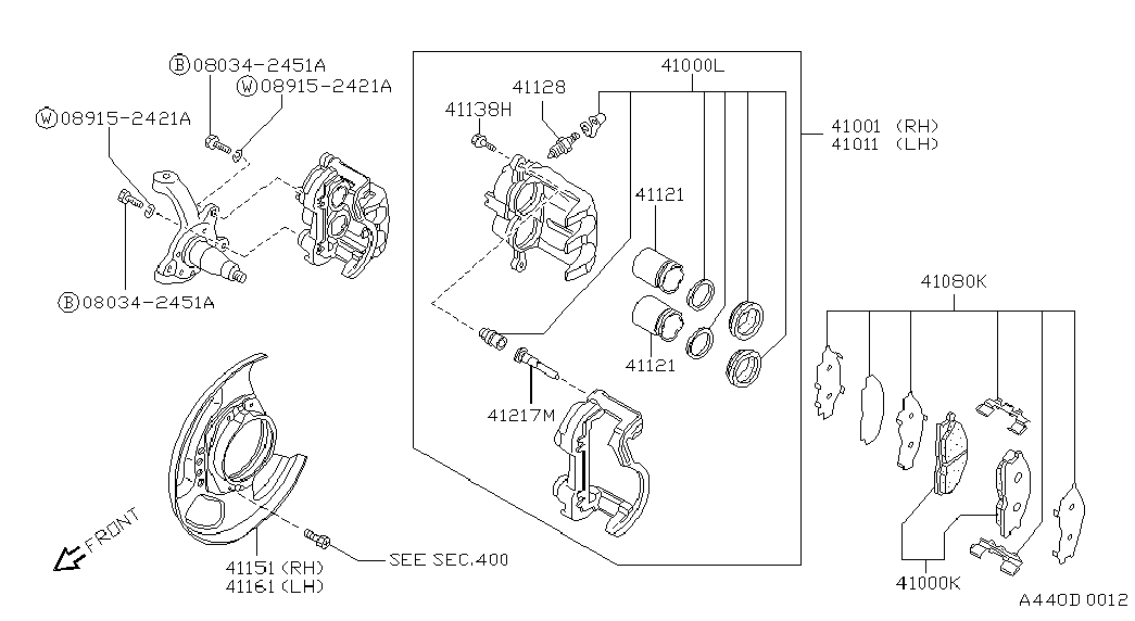 NISSAN 4101110G02 - Pinza freno www.autoricambit.com