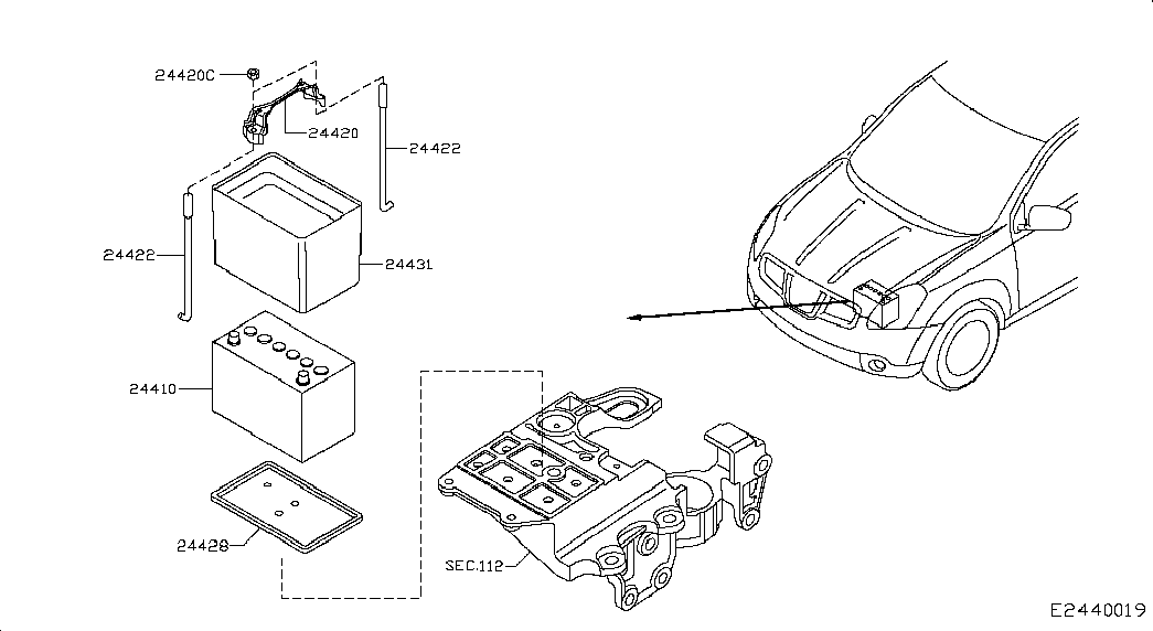 NISSAN 244101VA0A - Batteria avviamento www.autoricambit.com