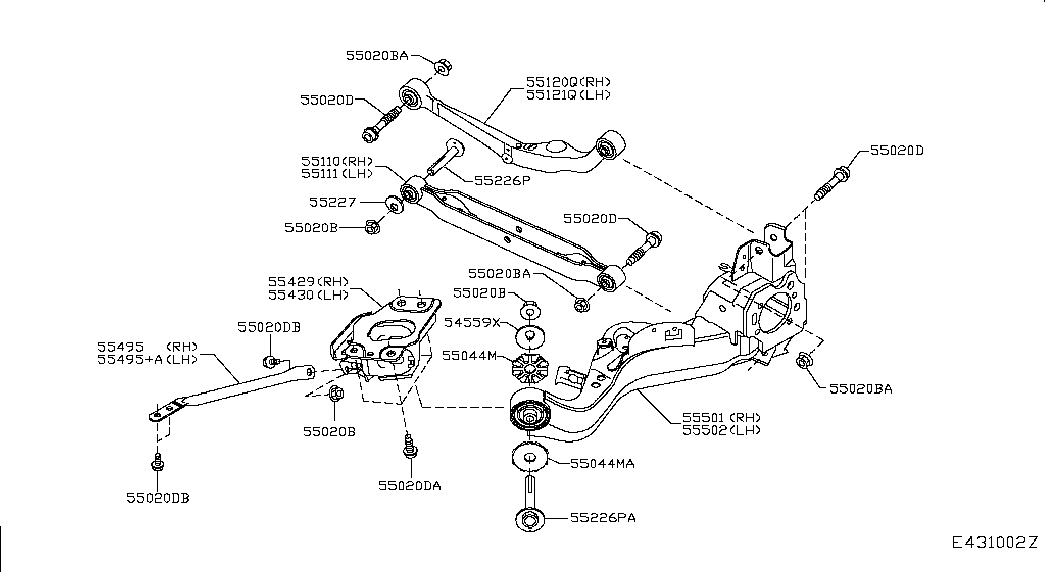 RENAULT 55121-JD000 - Sospensione a ruote indipendenti www.autoricambit.com