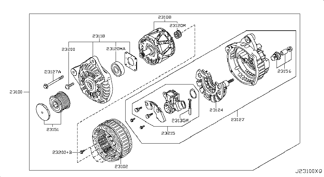 NISSAN 23151-JG71B - Puleggia cinghia, Alternatore www.autoricambit.com