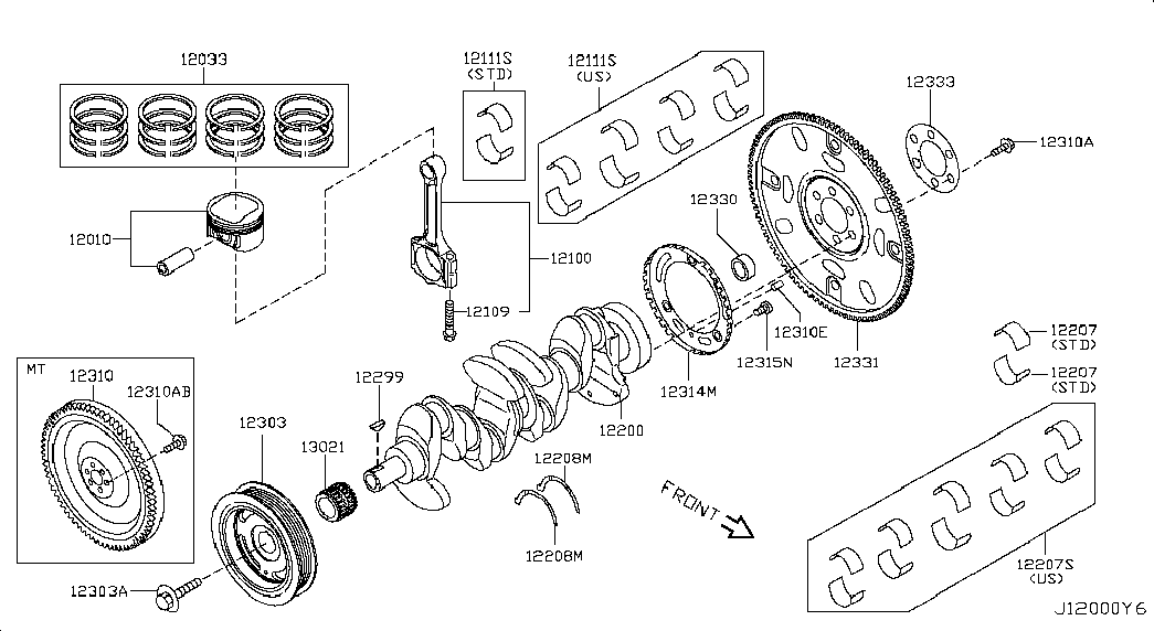 NISSAN 13021-ED000 - Kit catena distribuzione www.autoricambit.com