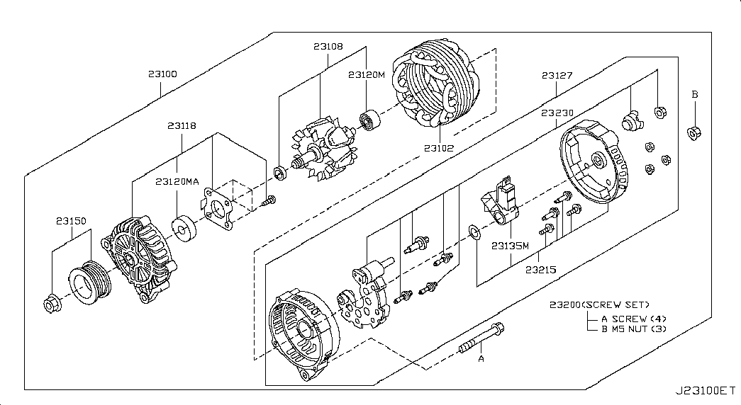 NISSAN 23120-0M00A - BEARING-BALL www.autoricambit.com