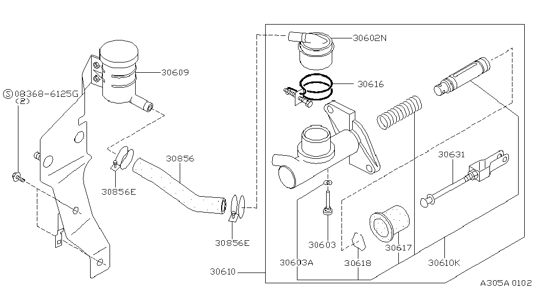 NISSAN 30611-2T025 - Kit riparazione, Cilindro trasmettitore frizione www.autoricambit.com