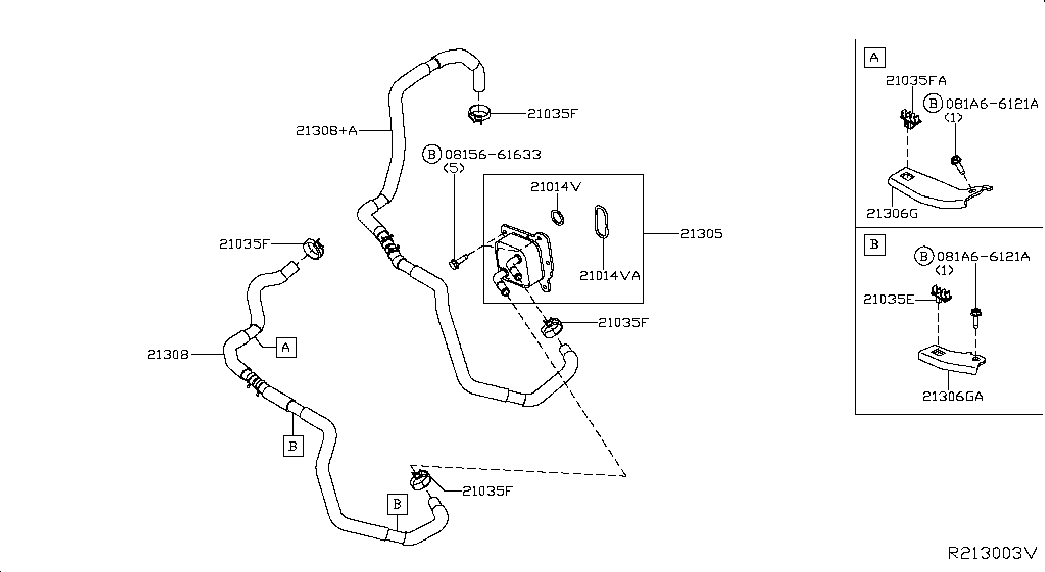 NISSAN 15066-3TA2A - Guarnizione, Radiatore olio www.autoricambit.com