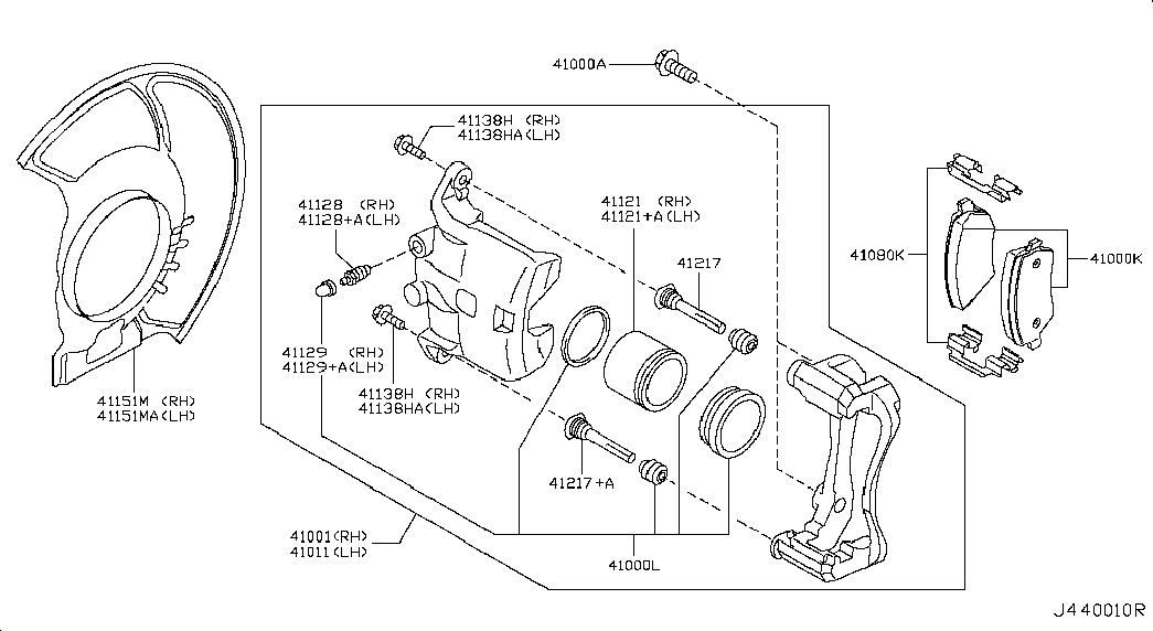 NISSAN 410011HA0A - Pinza freno www.autoricambit.com