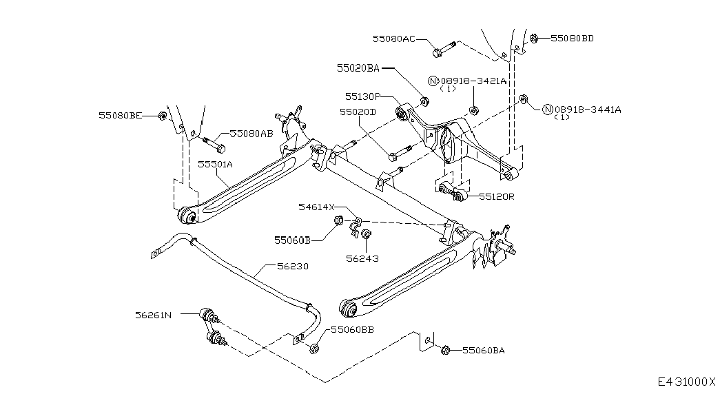 NISSAN 56261-AV610 - Asta/Puntone, Stabilizzatore www.autoricambit.com