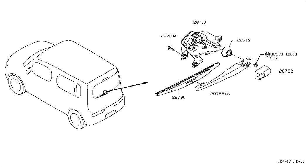 NISSAN 28781-1FA0A - Spazzola tergi www.autoricambit.com