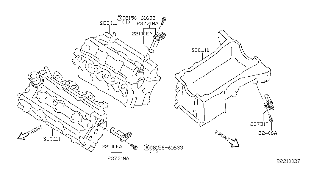 NISSAN 23731JA11B - Generatore di impulsi, Albero a gomiti www.autoricambit.com