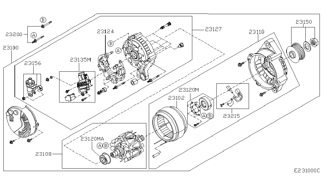 NISSAN 23120-0M00B - BEARING-BALL www.autoricambit.com