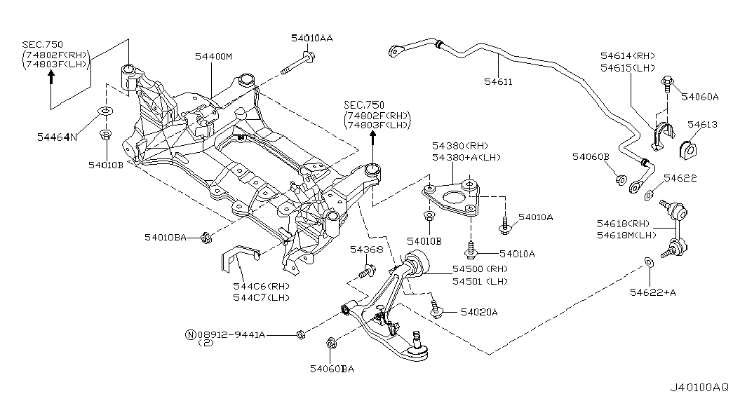 NISSAN 54500-8H31A - Sospensione a ruote indipendenti www.autoricambit.com