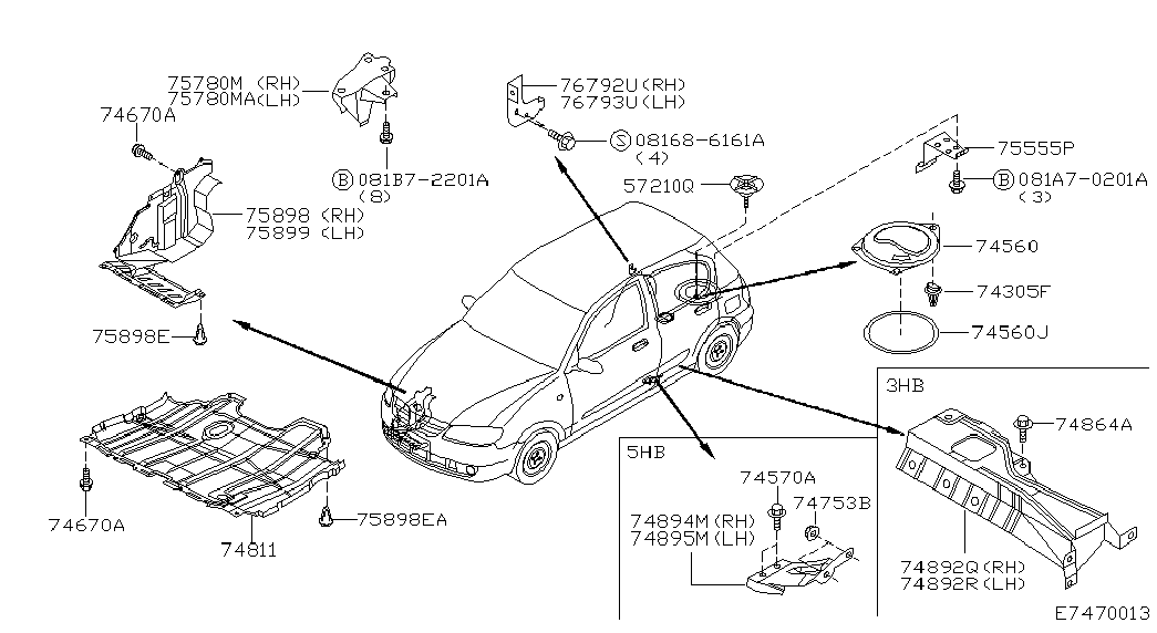 NISSAN 758935M310 - Insonorizzazione vano motore www.autoricambit.com