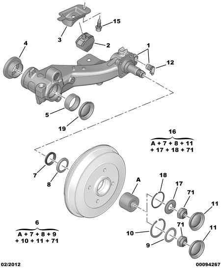 CITROËN 3740.39 - Kit riparazione, Braccio oscillante www.autoricambit.com