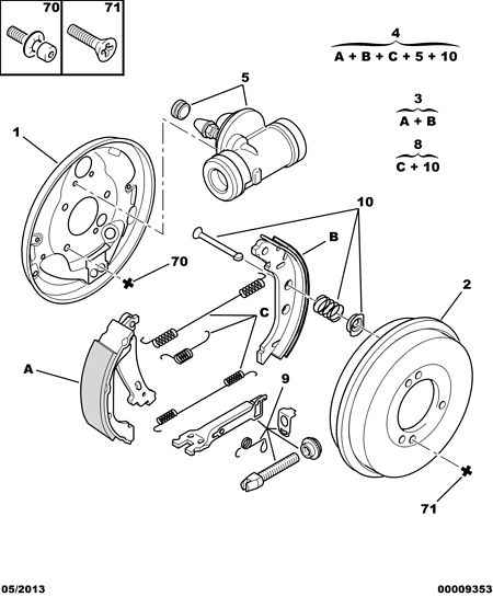 PEUGEOT 4241 6W - Kit freno, freni a tamburo www.autoricambit.com