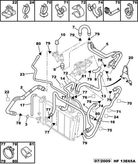 PEUGEOT 1307 W3 - Flessibile radiatore www.autoricambit.com