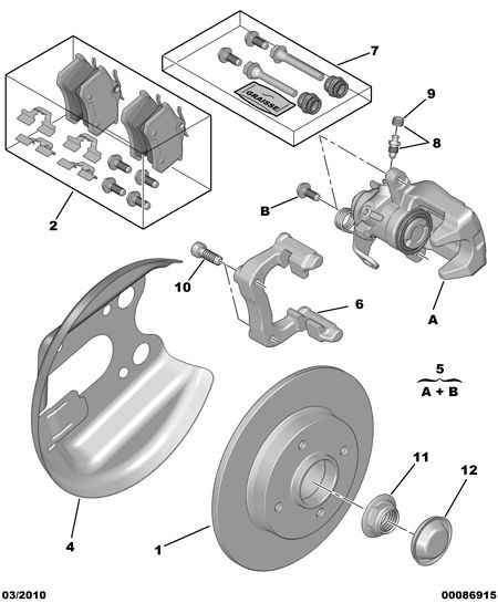 CITROËN 4254-28 - Kit pastiglie freno, Freno a disco www.autoricambit.com