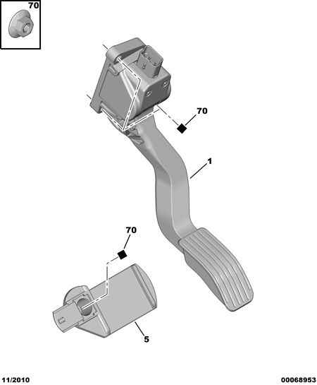 PEUGEOT 1601 AW - Kit pedale acceleratore www.autoricambit.com