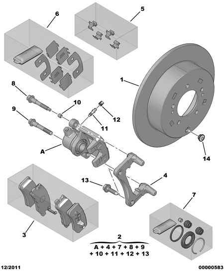 CITROËN/PEUGEOT 4253 90 - Kit pastiglie freno, Freno a disco www.autoricambit.com