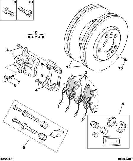 PEUGEOT 4252-06 - Kit pastiglie freno, Freno a disco www.autoricambit.com