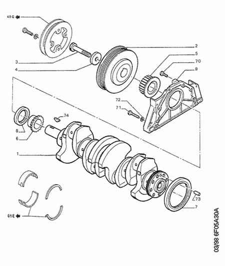 PEUGEOT 0515.F8 - Puleggia cinghia, Albero a gomiti www.autoricambit.com