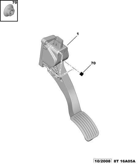 CITROËN 1601.EA - Kit pedale acceleratore www.autoricambit.com
