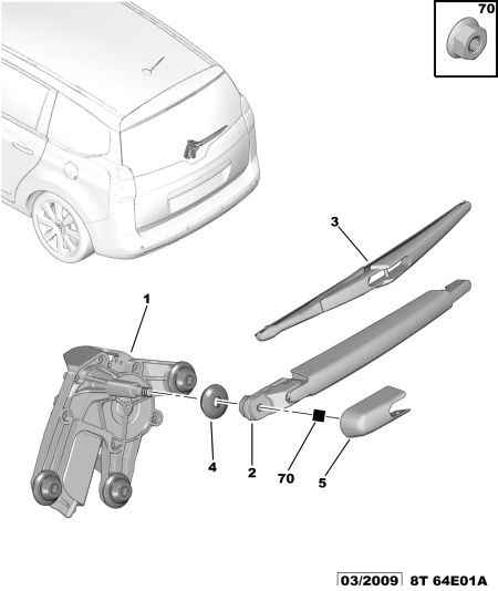 PEUGEOT 6429 GN - Braccio tergi, Pulizia cristalli www.autoricambit.com