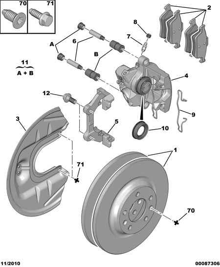 CITROËN 4254 A8 - Kit pastiglie freno, Freno a disco www.autoricambit.com