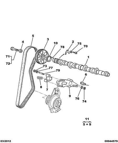 CITROËN 0829.12 - Rullo tenditore, Cinghia dentata www.autoricambit.com