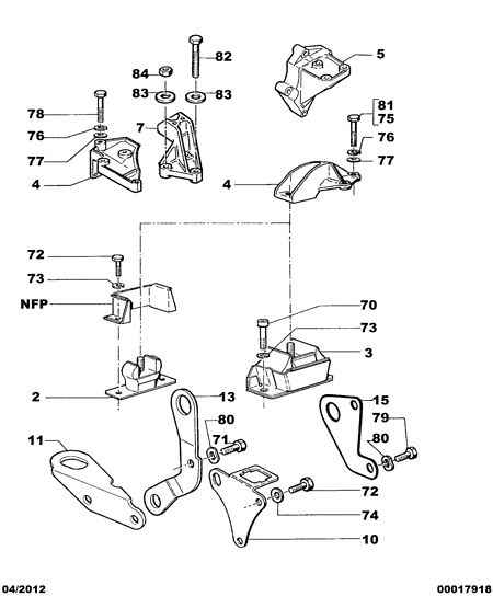 PEUGEOT 1843.84 - Sospensione, Motore www.autoricambit.com