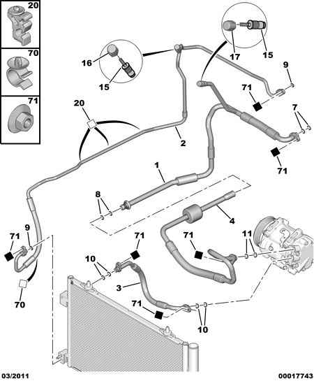 PEUGEOT 6477.77 - Condotto alta pressione, Climatizzatore www.autoricambit.com