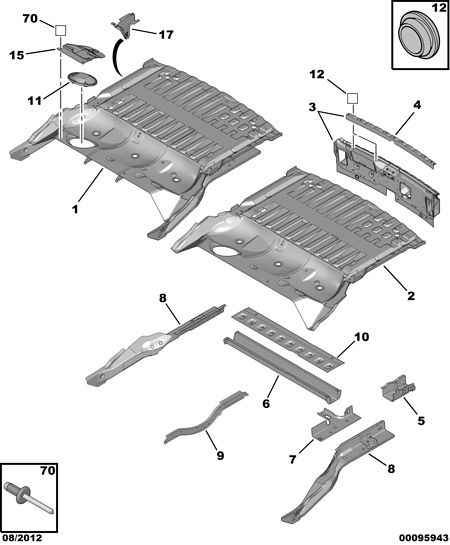 CITROËN 6973 C1 - Clip, Fregio/Modanatura protettiva www.autoricambit.com